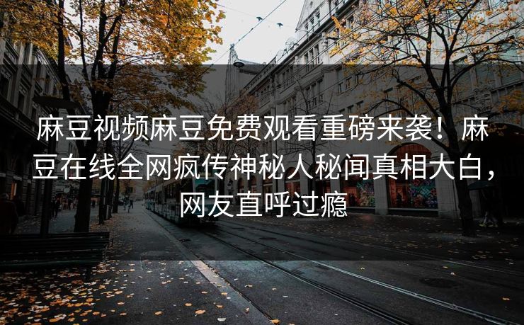麻豆视频麻豆免费观看重磅来袭！麻豆在线全网疯传神秘人秘闻真相大白，网友直呼过瘾