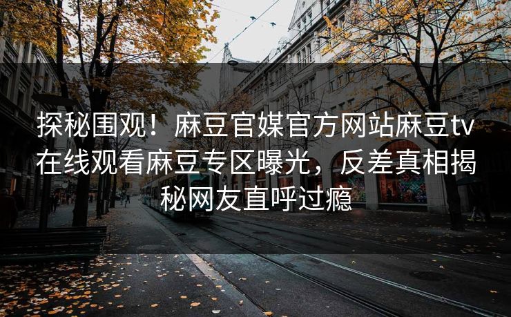 探秘围观！麻豆官媒官方网站麻豆tv在线观看麻豆专区曝光，反差真相揭秘网友直呼过瘾
