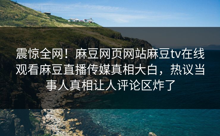 震惊全网！麻豆网页网站麻豆tv在线观看麻豆直播传媒真相大白，热议当事人真相让人评论区炸了