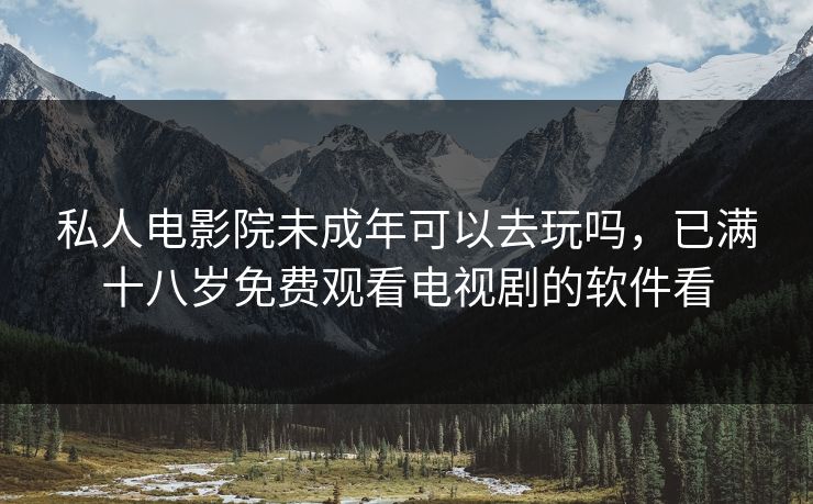 私人电影院未成年可以去玩吗，已满十八岁免费观看电视剧的软件看