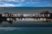 麻豆入口围观！爆料站麻豆在线八卦曝光，惊人真相揭秘让人瞠目