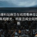 网曝爆料站麻豆在线观看麻豆游戏，惊人真相曝光，明星丑闻全网热议不断