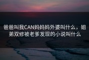 爸爸叫我CAN妈妈妈外婆叫什么，姐弟双修被老爹发现的小说叫什么